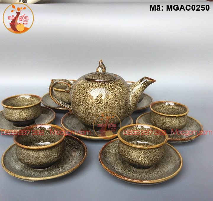 Ấm chén cao cấp men hỏa biến mã MGAC0250