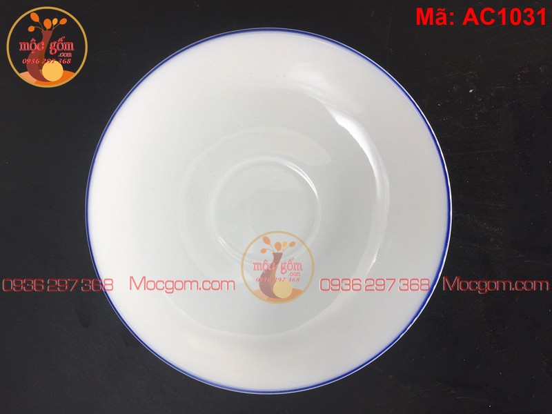 Ấm chén đẹp giá rẻ kẻ chỉ xanh mã AC1031 – Ảnh 3