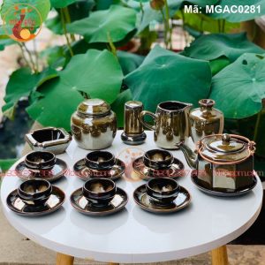 Ấm chén đẹp giá rẻ men hỏa biến mã MGAC0281