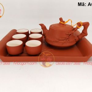 Ấm chén gốm mộc đẹp giá rẻ mã AC2122