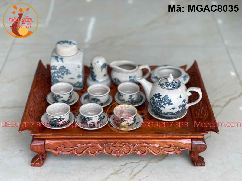Ấm trà Bát Tràng giả cổ giá rẻ mã MGAC8035 – Ảnh 2