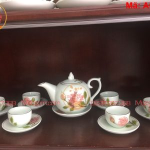 Ấm trà gốm sứ Bát Tràng mã AC1020