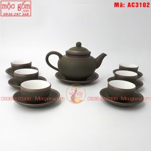 Ấm trà tử sa mẫu chuông xanh chỉ s2 mã ac3102 Ảnh 4