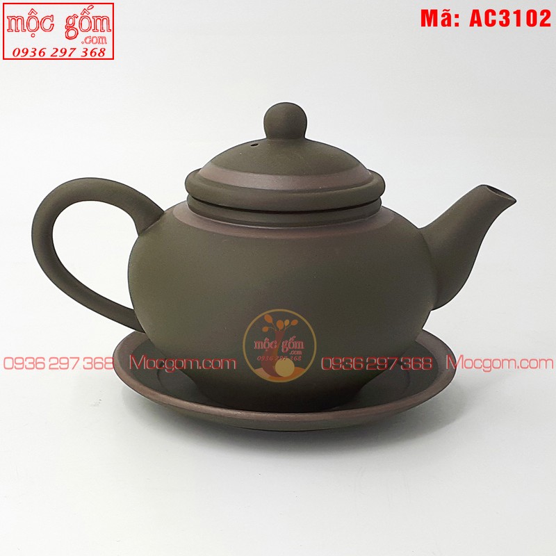 Ấm trà tử sa mẫu Chuông xanh chỉ S2 mã AC3102 – Ảnh 2