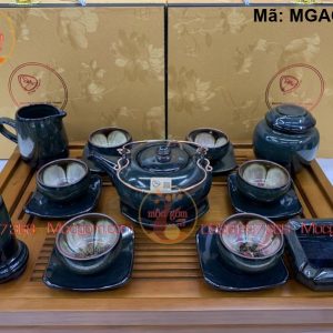 Bộ ấm chén cao cấp men hỏa biến mã MGAC0210