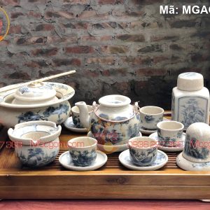 Bộ ấm chén men rạn cổ đủ phụ kiện mã MGAC8014