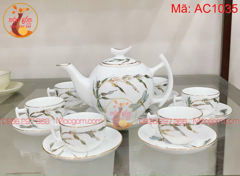 Bộ ấm chén pha trà đẹp mã AC1035 – Ảnh 5