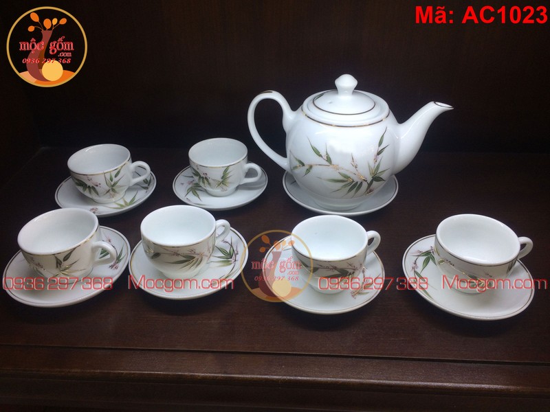 Bộ ấm chén uống trà giá rẻ chuẩn đẹp mã AC1023