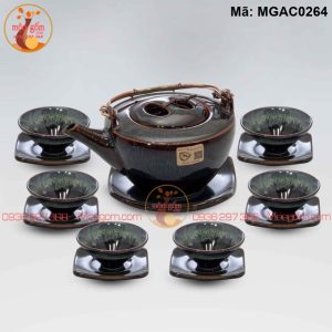 Bộ ấm chén uống trà men hỏa biến mã MGAC0264