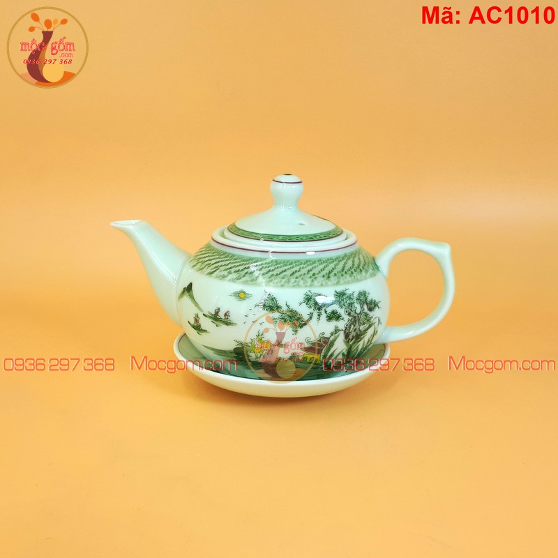 Giá bộ ấm chén Bát Tràng cao cấp mã AC1010 – Ảnh 5