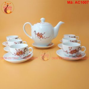 Mẫu ấm chén Bát Tràng đẹp giá rẻ mã AC1007