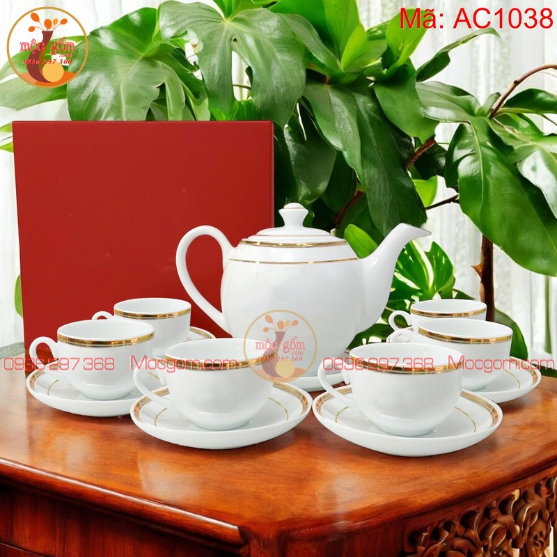 Mẫu ấm chén đẹp sang trọng làm quà tặng mã AC1038 – Ảnh 2